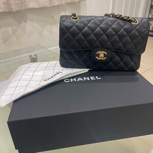 Chanel Classic Black Quilted Shoulder Bag